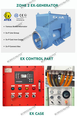 供給 200kva 400v 50hz 3相 4ワイヤ エクスプローフディーゼルエンジン アテックスゾーン2発電機