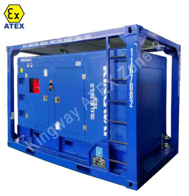 25 ex コンポーネント 危険な地域 ATEX認証 1000kvaゾーン2 防爆ディーゼル発電機セット DNVBV LR 2.7-1 スキッドフレーム