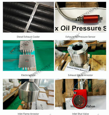 ゾーン2 エクスプロープディーゼルエンジン ATEX認定発電機,水ポンプ,空気圧縮機,DNV 2.7-1のリフティングフレーム