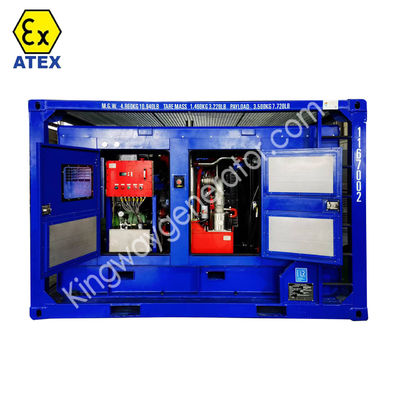 DNV2.7-1 スキッドフレームプラットフォーム ATEX認証 3相 800kw 1000kvaゾーン2 防爆ディーゼル発電機セット サービスエンジン