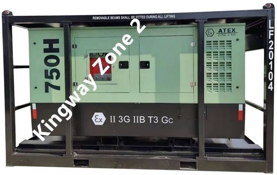 アテックス ゾーン 1 ゾーン 2 爆発防止 375cfm 空気圧縮機 DNV2.7-1 リフティングフレームと油とガスフィールドのための炎止め器