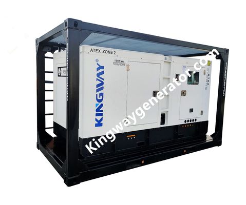 60KVA Kingway ATEX 認証ゾーン 2 エクス 証明ディーゼル発電機セット DNV 標準のオフショアサービス リフティングフレーム