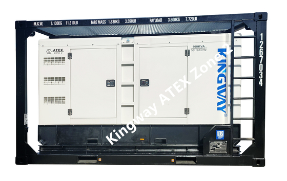 Kingway ATEXは地帯2の60Hzディーゼル発電機セットの無声耐圧防爆を証明した