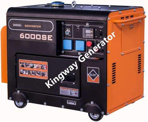 オレンジ色の携帯用発電機の無声発電機セット8KVA 12Hp