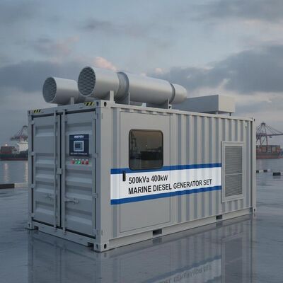 500kVA 400kW コンテナ型 防音型 海洋ディーゼル発電機セット (Deepsea ATS スマートコントローラー搭載)